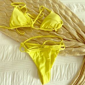 Yellow bikini used medium